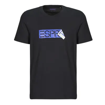 Esprit SUS LOGO TEE men's T shirt in Black