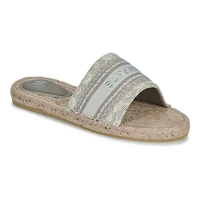 Superdry Mules Compensées Style Espadrille En Toile women's Mules / Casual Shoes in Beige