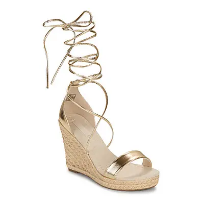 Only ONLAMELIA-17 PU FOIL WRAP WEDGE HEEL women's Sandals in Gold