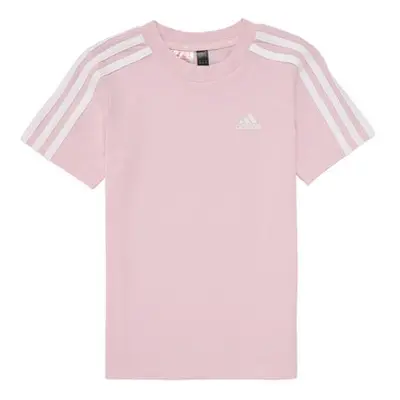 Adidas LK 3S CO TEE girls's Children's T shirt in Pink