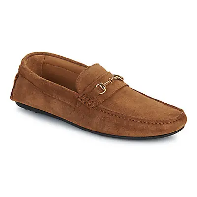 Selected SLHSERGIO SUEDE HORSEBIT DRIVING SHOE men's Loafers / Casual Shoes in Brown