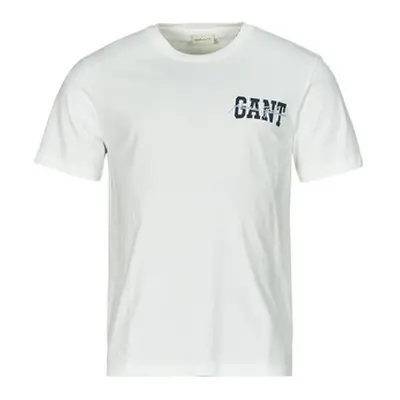 Gant ARCH SCRIPT SS T-SHIRT men's T shirt in White