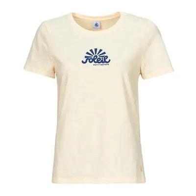 Petit Bateau A0ACT women's T shirt in Beige