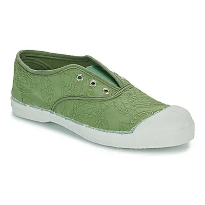 Bensimon TENNIS ELLY BRODERIE ANGLAISE girls's Children's Shoes (Trainers) in Green