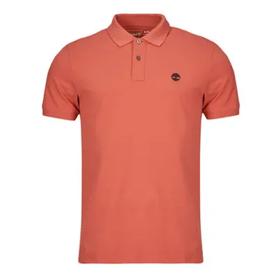 Timberland Pique Short Sleeve Polo men's Polo shirt in Brown