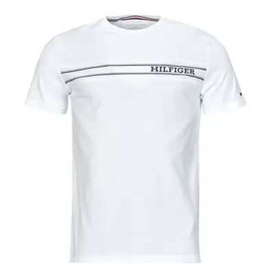 Tommy Hilfiger MONOTYPE STRIPE men's T shirt in White