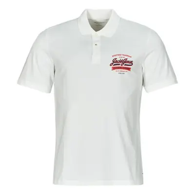 Jack & Jones JJELOGO POLO SS 2 COL SS24 SN men's Polo shirt in White