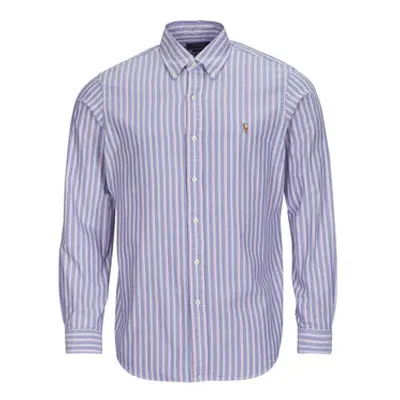 Polo Ralph Lauren CHEMISE COUPE DROITE EN OXFORD RAYEE men's Long sleeved Shirt in Multicolour