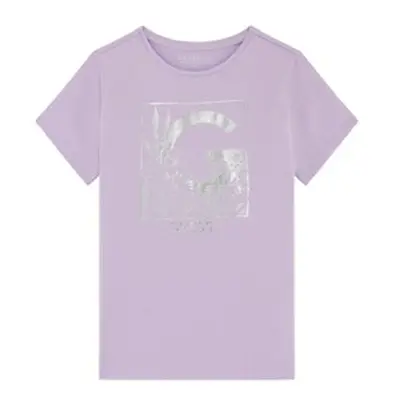 Guess SS SHIRT girls's Children's T shirt in Purple