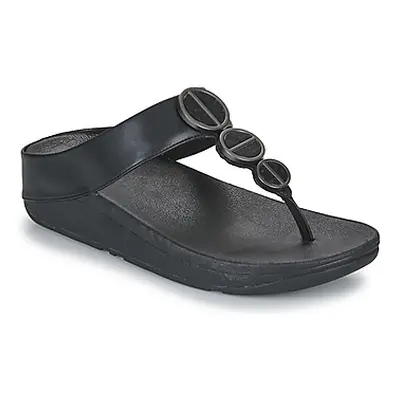 FitFlop HALO METALLIC-TRIM TOE-POST SANDALS women's Sandals in Black