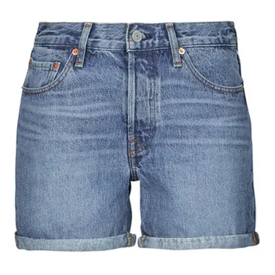 Levis 501® ROLLED SHORT women's Shorts in Blue