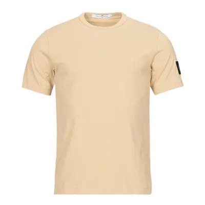 Calvin Klein Jeans BADGE REGULAR TEE men's T shirt in Beige