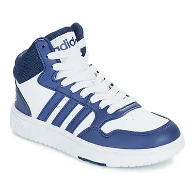 Adidas HOOPS 3.0 MID K boys's Children's Shoes (High-top Trainers) in White