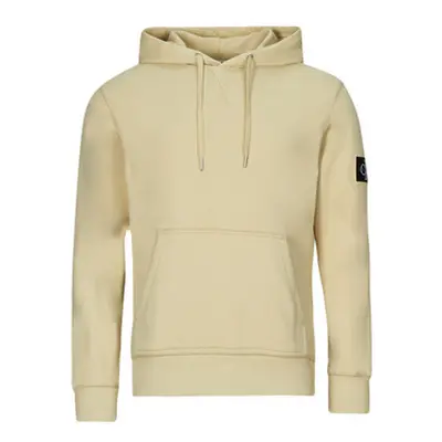 Calvin Klein Jeans MONOLOGO BADGE men's Sweatshirt in Beige