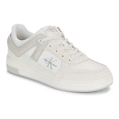 Calvin Klein Jeans BASKET CUP LOW LACEUP LTH ML MTR men's Shoes (Trainers) in White