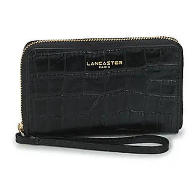 LANCASTER EXOTIC CROCO women's Purse wallet in Black