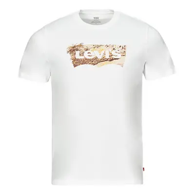 Levis GRAPHIC CREWNECK TEE men's T shirt in White