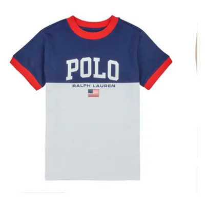 Polo Ralph Lauren SS CN RINGER-KNIT SHIRTS-T-SHIRT boys's Children's T shirt in Multicolour