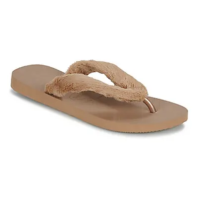 Havaianas HOME FLUFFY women's Flip flops / Sandals (Shoes) in Beige