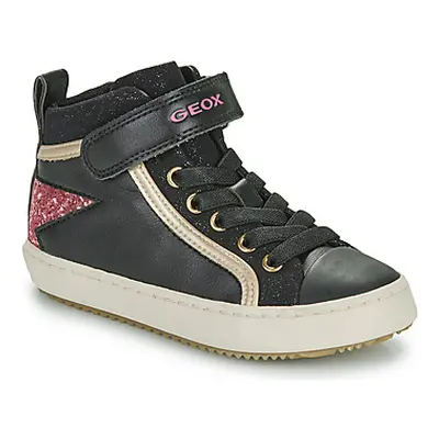 Geox J KALISPERA GIRL girls's Children's Shoes (High-top Trainers) in Black