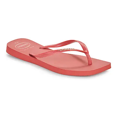 Havaianas SQUARE LOGO POP UP women's Flip flops / Sandals (Shoes) in Pink