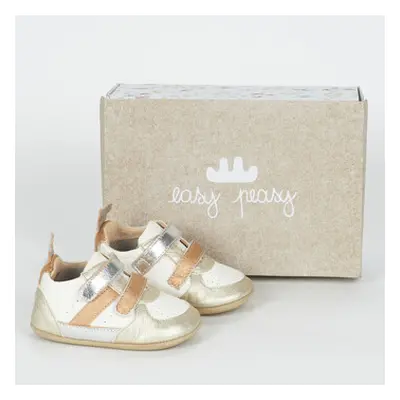 Easy Peasy MY PRE BASKET VELCRO girls's Children's Shoes (Trainers) in Gold