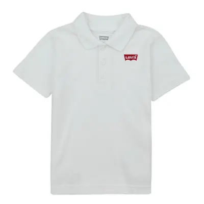 Levis BACK NECK TAPE POLO boys's Children's polo shirt in White