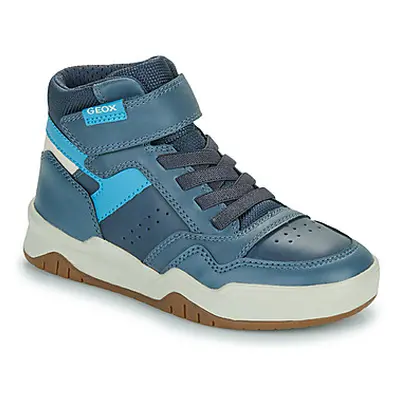 Geox J PERTH BOY boys's Children's Shoes (High-top Trainers) in Blue