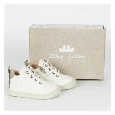 Easy Peasy MY DEBOO LACET boys's Children's Shoes (High-top Trainers) in White