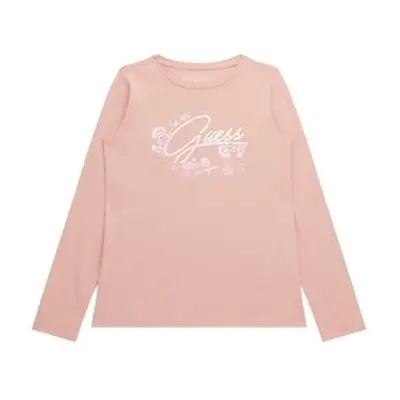 Guess LS T SHIRT girls's in Pink