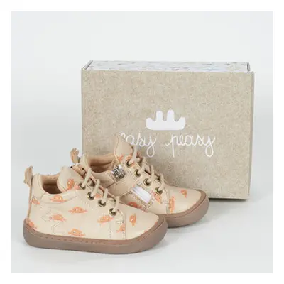 Easy Peasy MY DEBOO LACET boys's Children's Shoes (High-top Trainers) in Beige