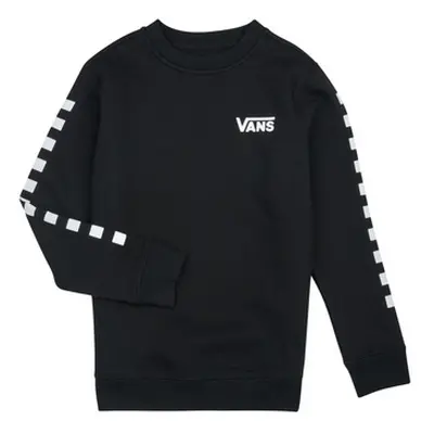 Vans EXPOSITION CHECK II CREW boys's Children's sweatshirt in Black