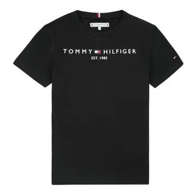 Tommy Hilfiger ESSENTIAL TEE S/S boys's Children's T shirt in Black