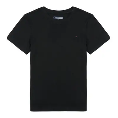 Tommy Hilfiger BOYS BASIC CN KNIT S/S boys's Children's T shirt in Black