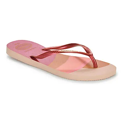 Havaianas SLIM PALETTE GLOW women's Flip flops / Sandals (Shoes) in Pink