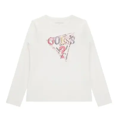 Guess LS T SHIRT girls's in White