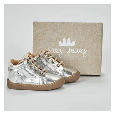 Easy Peasy MY DEBOO LACET boys's Children's Shoes (High-top Trainers) in Silver