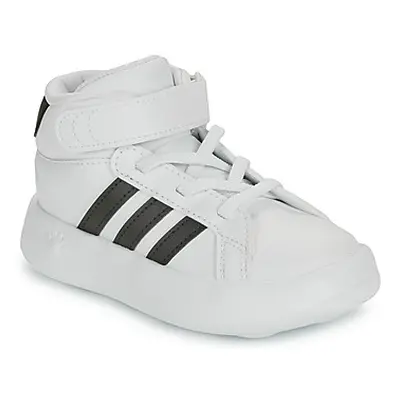 Adidas GRAND COURT MID I girls's Children's Shoes (High-top Trainers) in White