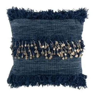 J-line COUSSIN BORD MIROIR COT BLEU (45x45x4cm) 's Pillows in Blue