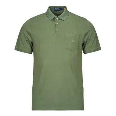 Polo Ralph Lauren POLO EN JERSEY AVEC POCHE men's Polo shirt in Kaki