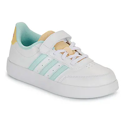 Adidas BREAKNET 2.0 EL C girls's Children's Shoes (Trainers) in White