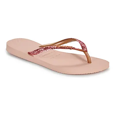 Havaianas SLIM GLITTER II women's Flip flops / Sandals (Shoes) in Pink