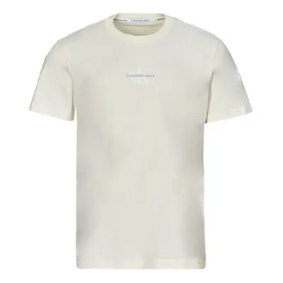 Calvin Klein Jeans MONOLOGO TEE men's T shirt in White