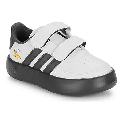 Adidas BREAKNET LionKing CF I boys's Children's Shoes (Trainers) in White