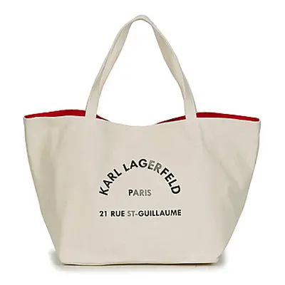 Karl Lagerfeld RUE ST GUILLAUE CANVAS TOTE men's Shopper bag in Beige