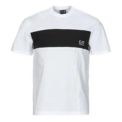 Emporio Armani EA7 ATHLETIC COLORBLOCK TSHIRT men's T shirt in White