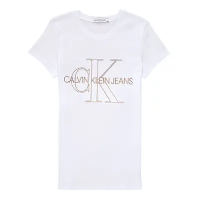 Calvin Klein Jeans TIZIE girls's Children's T shirt in White