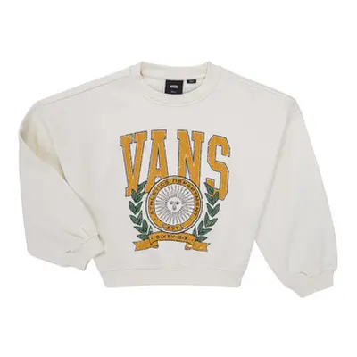 Vans First Team Loose Crew girls's Children's Sweatshirt in White