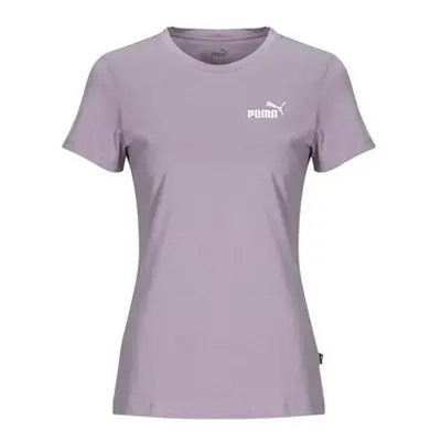 Puma ESS+ EMBROIDERY women's T shirt in Purple