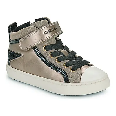 Geox J KALISPERA GIRL girls's Children's Shoes (High-top Trainers) in Gold